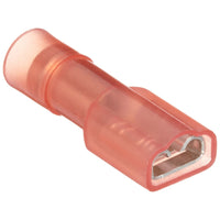 Megatronix NFDRDC Nylon Fully Insulated Double Crimp Female Quick Disconnect Connectors 22-18 Gauge 0.250 Red 100 Pieces