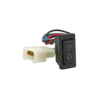 Megatronix WSP2 Illuminated Power Window 5-Pin Prong Terminal Momentary Rocker Switch With Plug