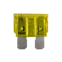 Megatronix ATC20 ATC/ATO Type Automotive Regular Blade Fuses 20 Amp Yellow 25 Pieces