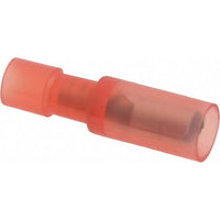 Megatronix BNFR Nylon Fully Insulated Female Bullet Connectors 22-18 Gauge Red 100 Pieces