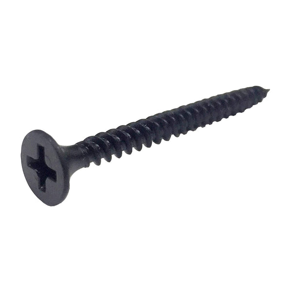 Megatronix DW614 Phillips Flat Head Fine Thread Drywall Screws Black Phosphate #6 x 1-1/4 Inch 100 Pieces