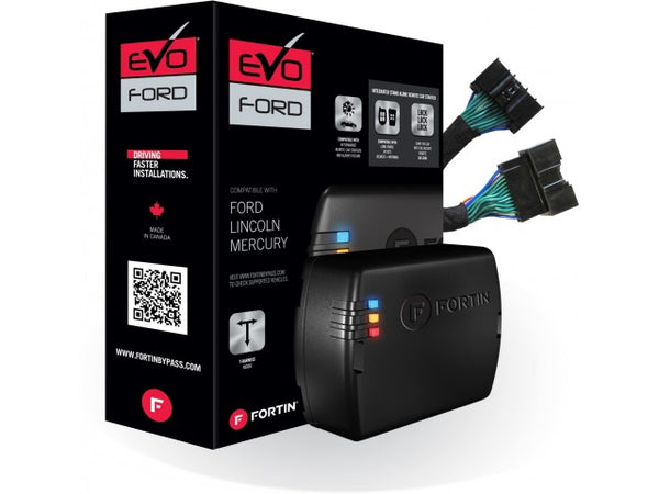 Fortin EVO-FORT3 Stand-Alone Add-On Remote Start Car Starter System For Select Ford Lincoln Flip Key Or Push-To-Start Key Vehicles
