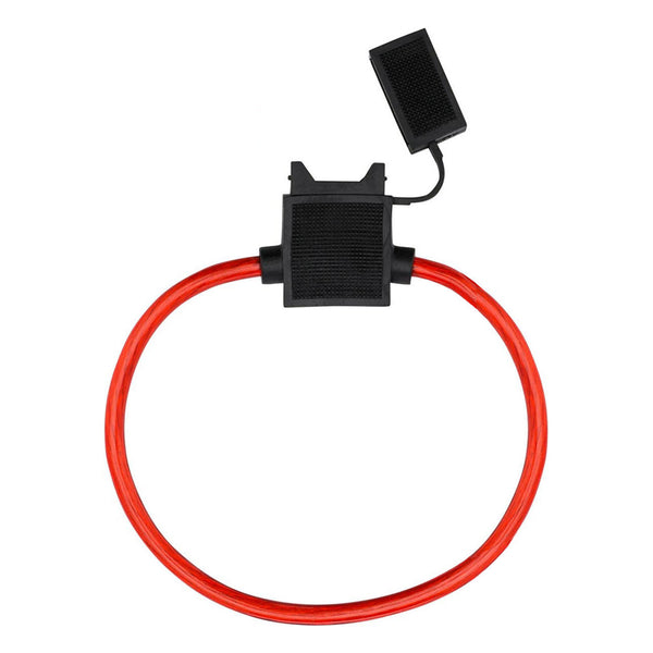 Megatronix FHB12CRB ATC/ATO Type In-Line Automotive Regular Blade Fuse Holder With Snap-On Cap 12 Gauge Red