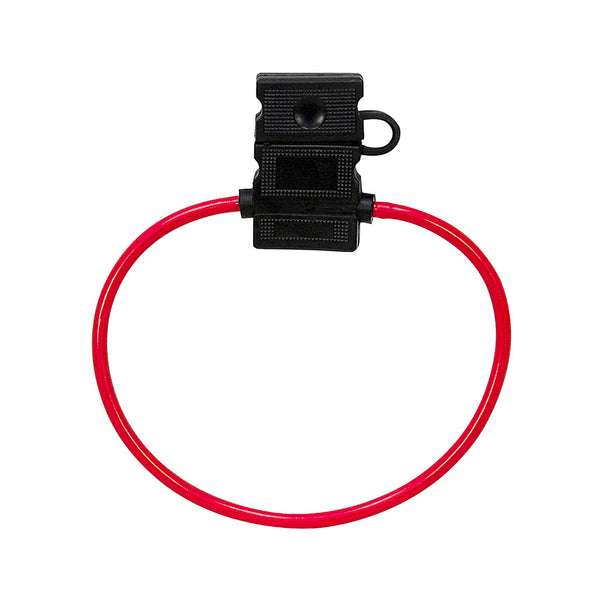 Megatronix FHB18CRB ATC/ATO Type In-Line Automotive Regular Blade Fuse Holder With Snap-On Cap 18 Gauge Red