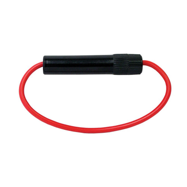 Megatronix FHG14R AGC Type In-Line Automotive Glass Tube Cartridge Fuse Holder With Screw-On Cap 14 Gauge Red
