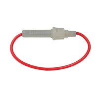 Megatronix FHL18R AGC Type In-Line Automotive Glass Tube Cartridge Fuse Holder With Twist-On Cap 18 Gauge Red