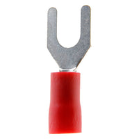 Megatronix SR10 Vinyl Insulated Fork Spade Terminals #10 Stud 22-18 Gauge Red 100 Pieces
