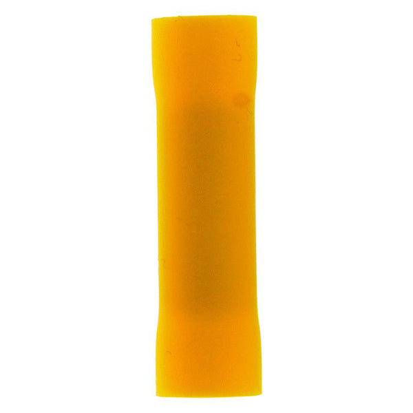 Megatronix VBY Vinyl Fully Insulated Flared Butt Connectors 12-10 Gauge Yellow 100 Pieces