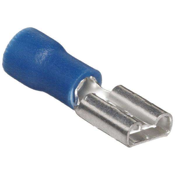 Megatronix VFDB Vinyl Insulated Female Quick Disconnect Connectors 16-14 Gauge 0.250 Blue 100 Pieces