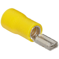 Megatronix VFDY110 Vinyl Insulated Female Quick Disconnect Connectors 12-10 Gauge 0.110 Yellow 100 Pieces