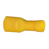 Megatronix VFFDY Vinyl Fully Insulated Female Quick Disconnect Connectors 12-10 Gauge 0.250 Yellow 100 Pieces